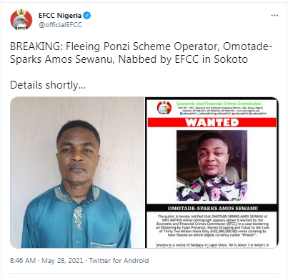 Fleeing Lynchpin of Nigerian Crypto Ponzi Scheme Inksnation Captured 