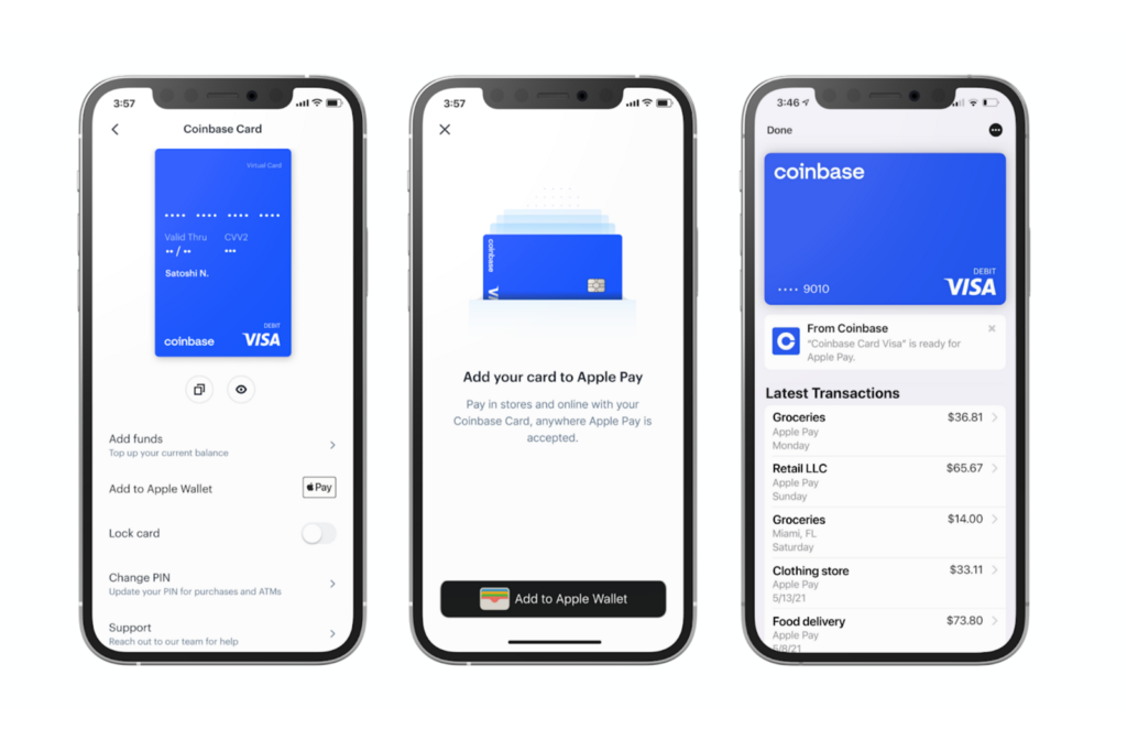 Now use your Coinbase Card with Apple Pay® and Google Pay™