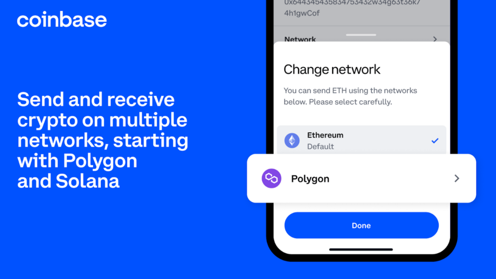 Send and obtain crypto on a number of networks, beginning with Polygon and Solana