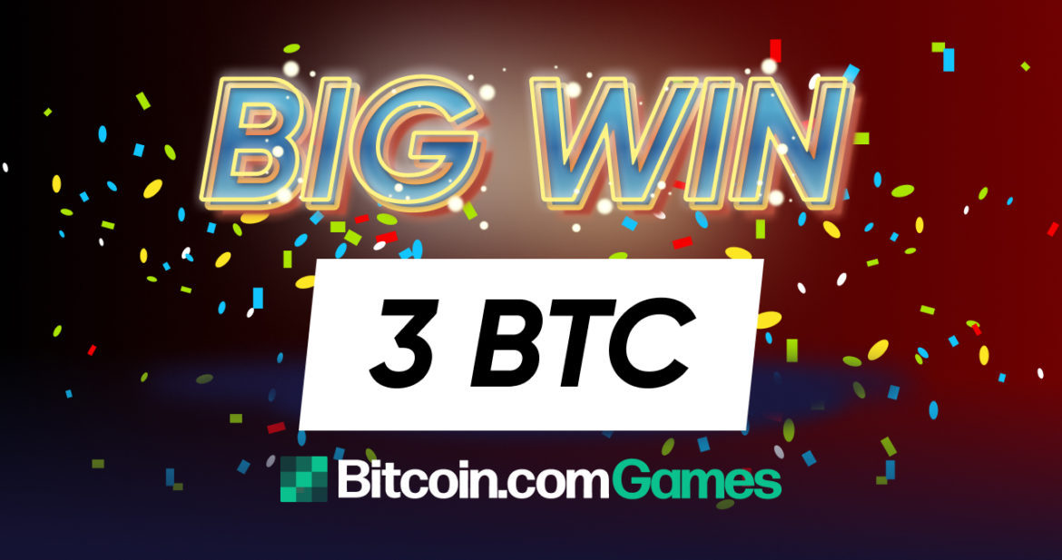 Another 3 BTC Jackpot Won at Bitcoin.com Games, Over 15 Players 10x Their Deposits Just This Month